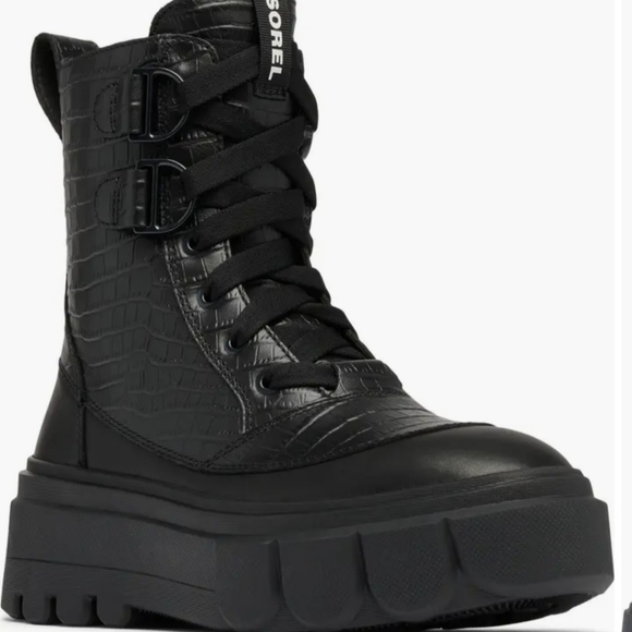 Women Sorel Caribou X Waterproof Leather Lace-Up Boot - Picture 4 of 5